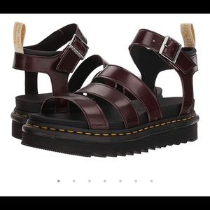 Dr. Martens Blair Sandal Cherry Red NIB